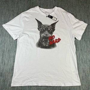 Mister Tee Go Hard Dog Face T Shirt White Mens Sz XL New